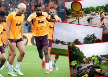 Galatasaray maçı öncesİ Ljubljana’yı sel vurdu! Korkutan görüntü