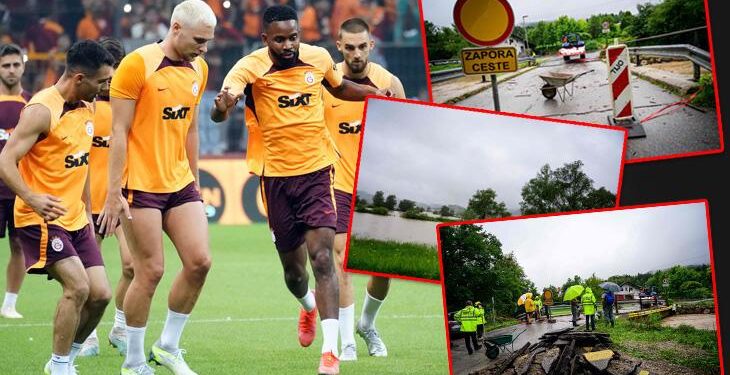Galatasaray maçı öncesİ Ljubljana’yı sel vurdu! Korkutan görüntü